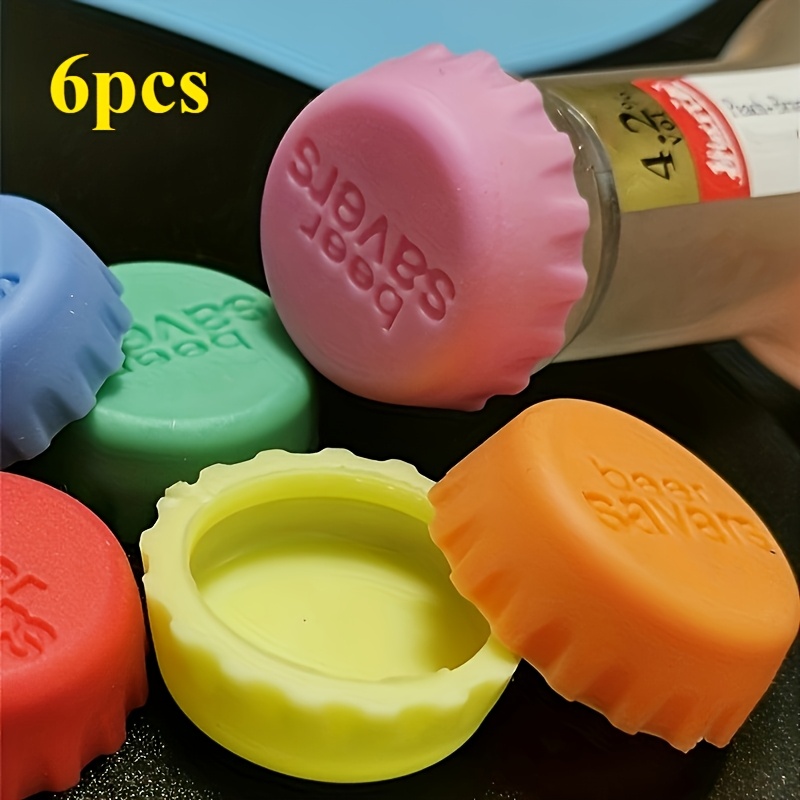 Wine Beer And More - 6pcs Silicone Bottle Caps Set/Reusable/Airtight Sealer