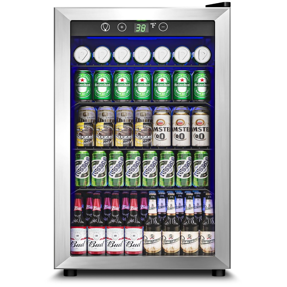Wine Beer Mini Fridge - 145 Can Mini Fridge Glass Door
