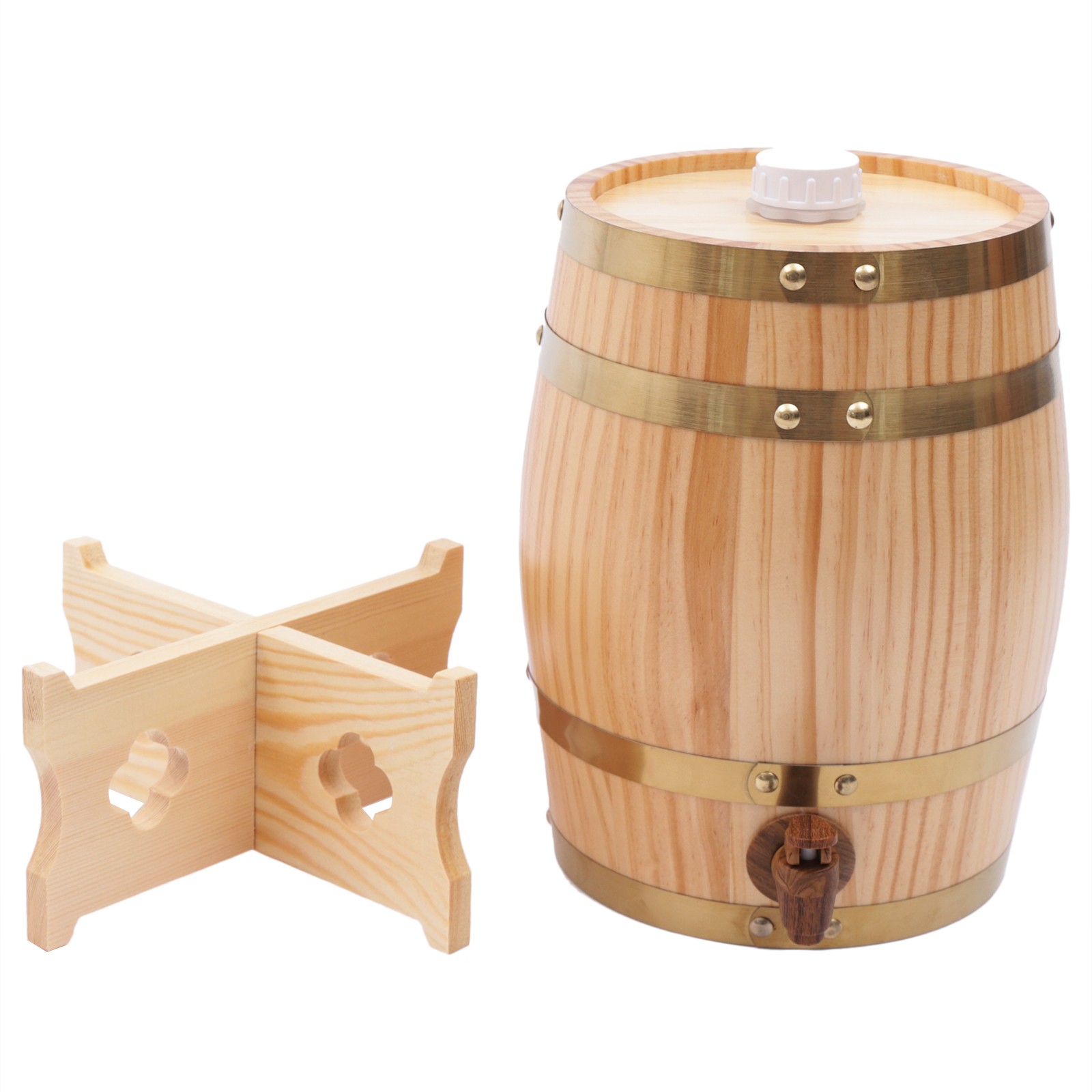 Vertical Pine Wooden Wine Barr - Wine Beer Cider ulasan dan harga