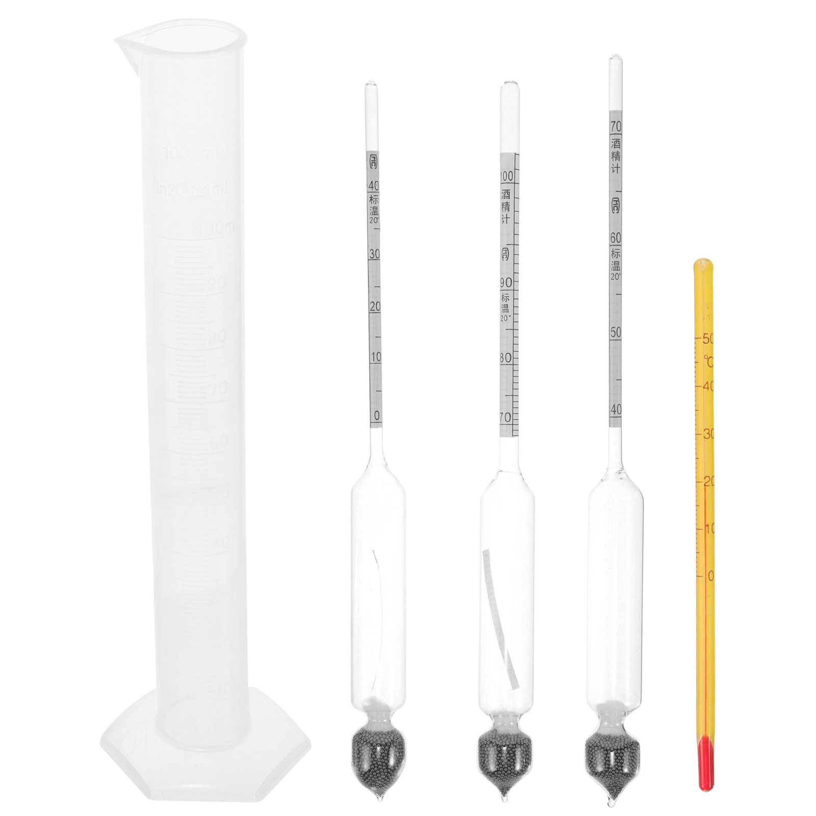 1 Set Alcohol Hydrometer Glass - Wine Beer Alcohol Percentage ulasan dan harga