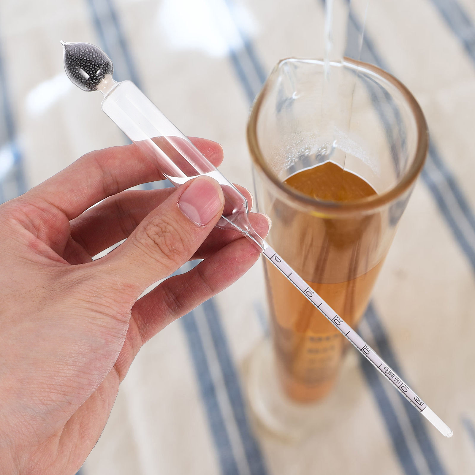 1 Set Alcohol Hydrometer Glass - Wine Beer Alcohol Percentage ulasan dan harga