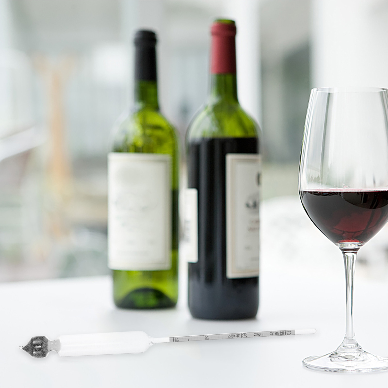 1 Set Alcohol Hydrometer Glass - Wine Beer Alcohol Percentage ulasan dan harga