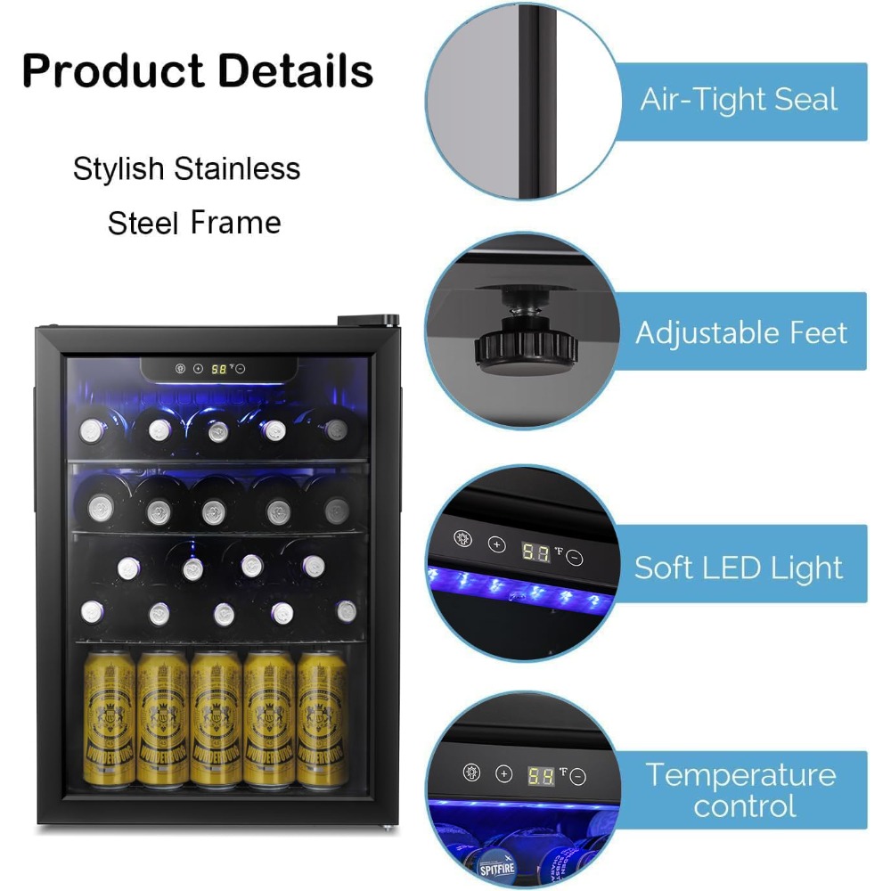 16 Bottle Wine Cooler/Cabinet  - Wine Beer Mini Fridge ulasan dan harga