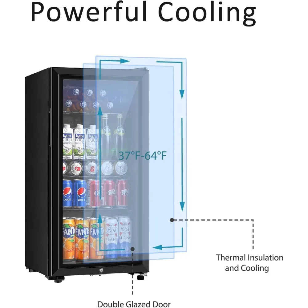 Beverage Refrigerator, 3.2 Cu. - Wine Beer Mini Fridge ulasan dan harga