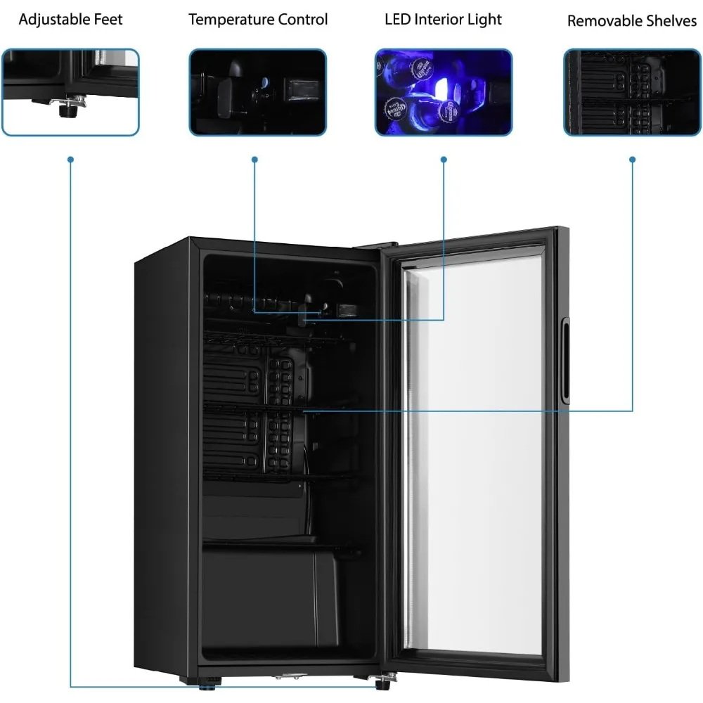 Beverage Refrigerator, 3.2 Cu. - Wine Beer Mini Fridge ulasan dan harga