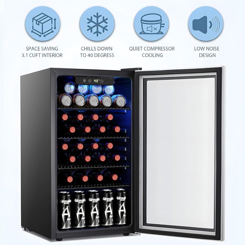 26 Bottle 130 Can Wine Cooler  - Wine Beer Mini Fridge ulasan dan harga