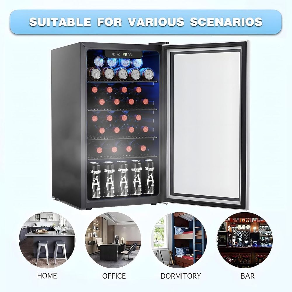26 Bottle 130 Can Wine Cooler  - Wine Beer Mini Fridge ulasan dan harga