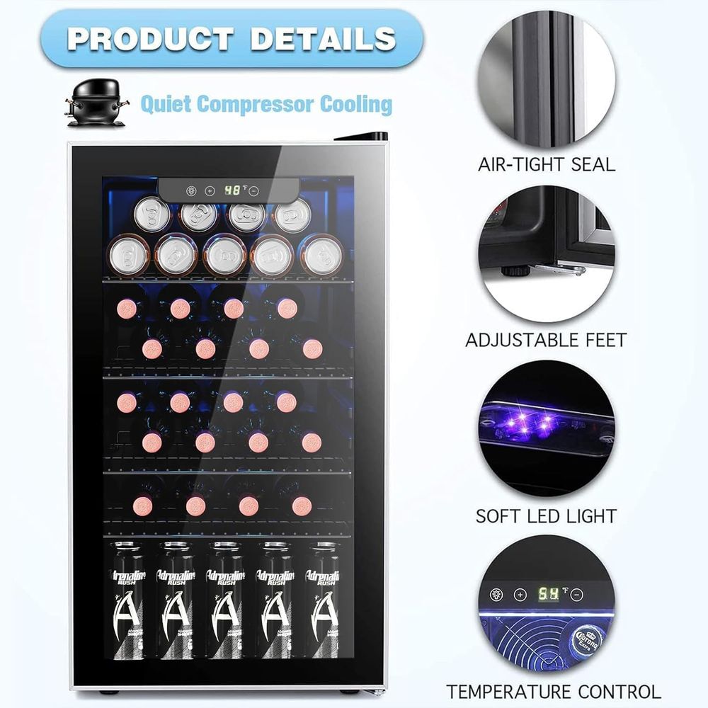 26 Bottle 130 Can Wine Cooler  - Wine Beer Mini Fridge ulasan dan harga