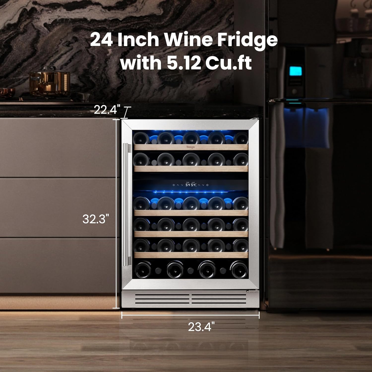 24In Dual Zone Wine Fridge 52  - Beer Wine Zone ulasan dan harga
