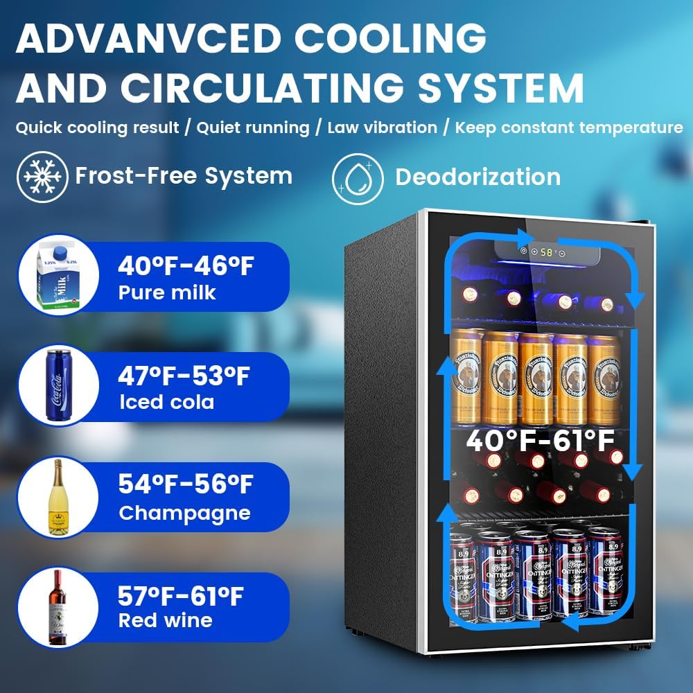 Mini Fridge 130 Can Beverage C - Beer Wine Zone ulasan dan harga