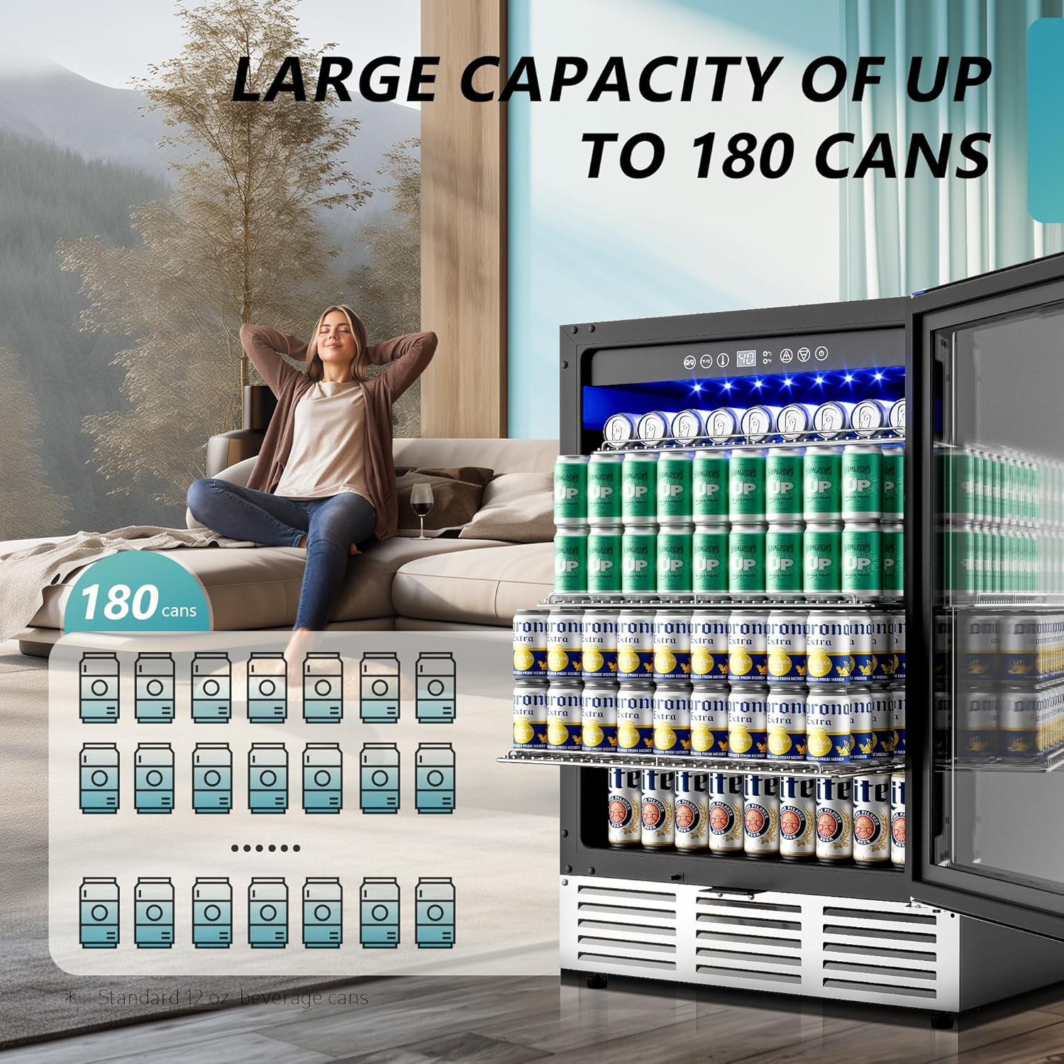 24 Inch Beverage Refrigerator, - Wine Beer Cooler Fridge ulasan dan harga