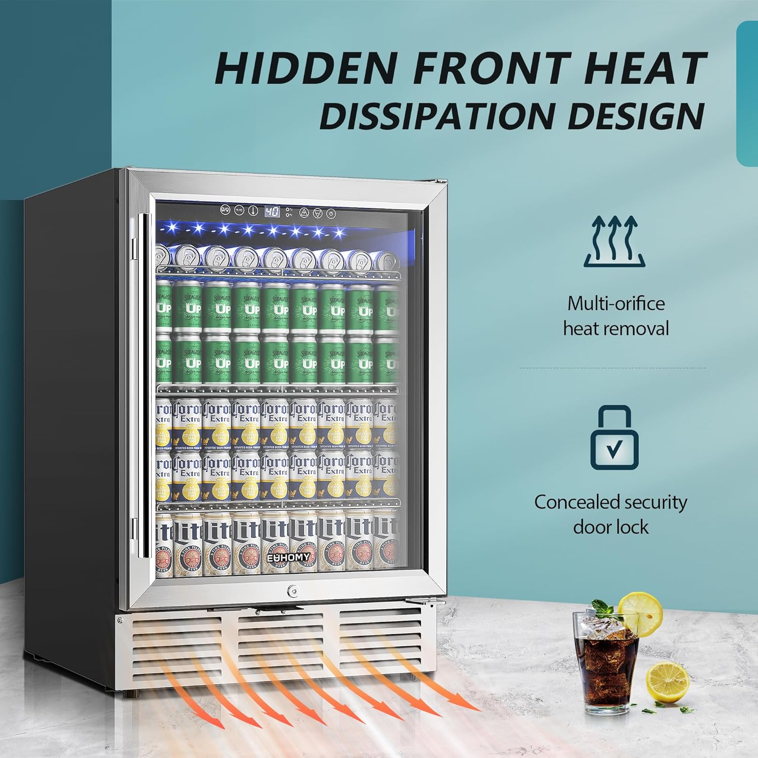 24 Inch Beverage Refrigerator, - Wine Beer Cooler Fridge ulasan dan harga