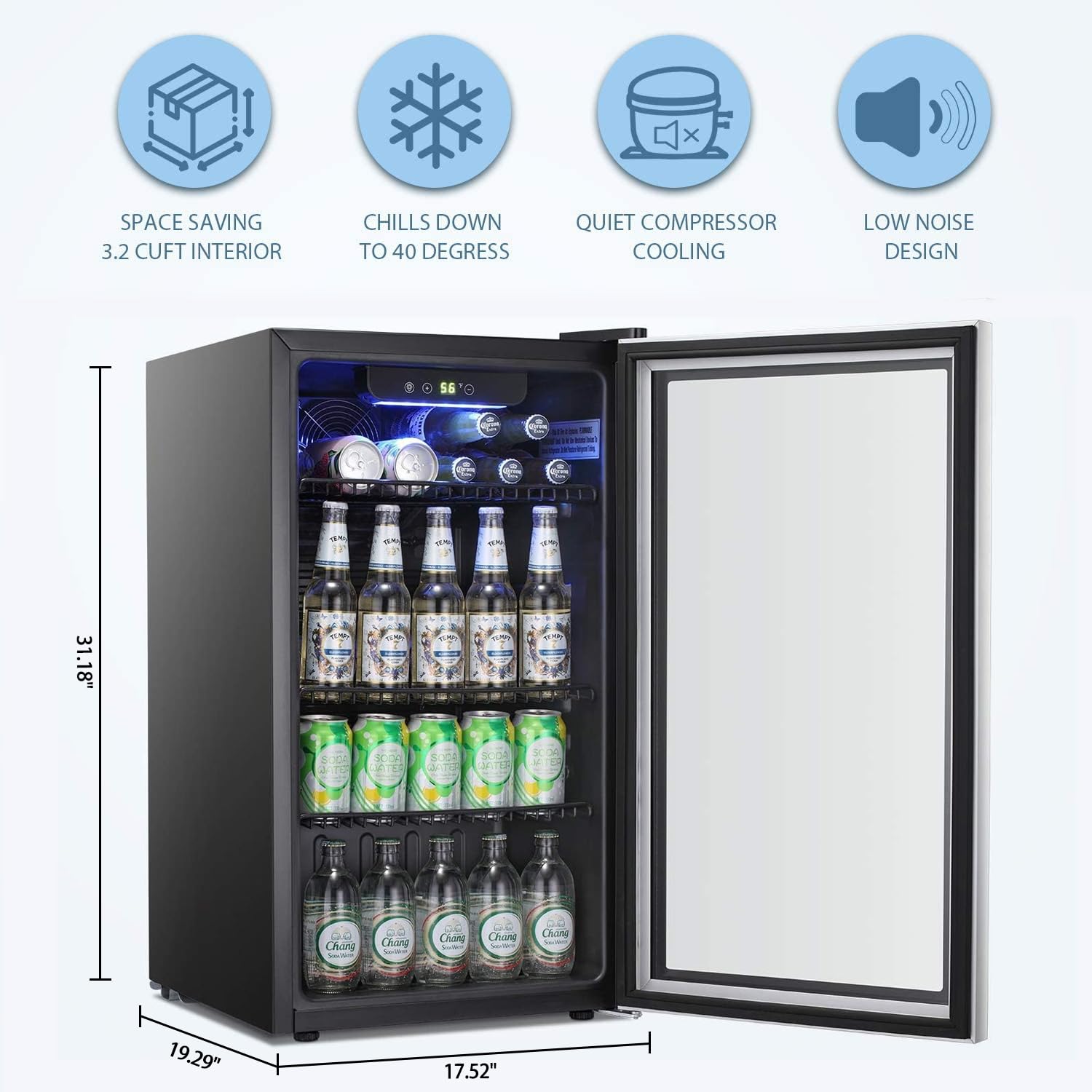 Beverage Refrigerator Cooler - - Wine Beer Mini Fridge ulasan dan harga