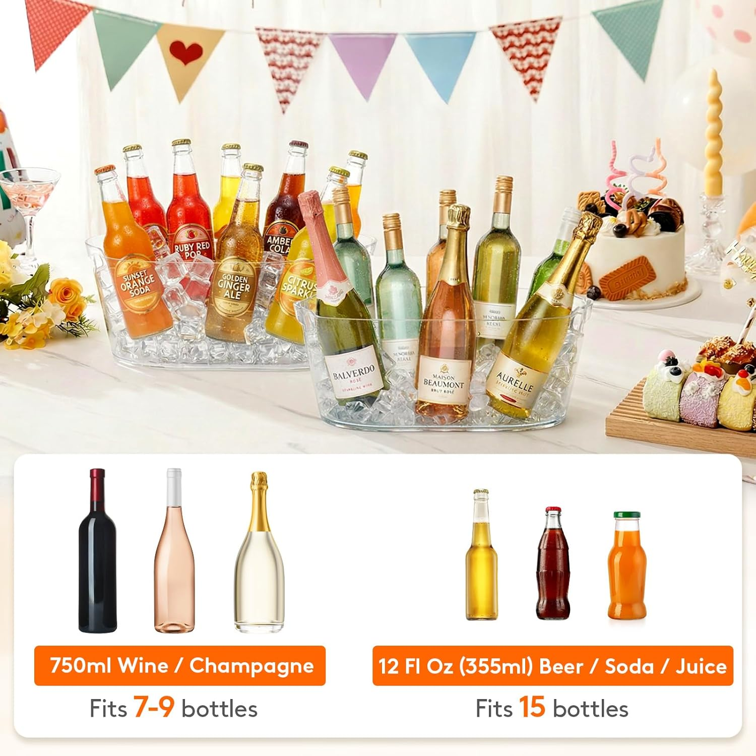 Lifewit 2 Pack 11.5L Clear Pla - Wine With Beer ulasan dan harga