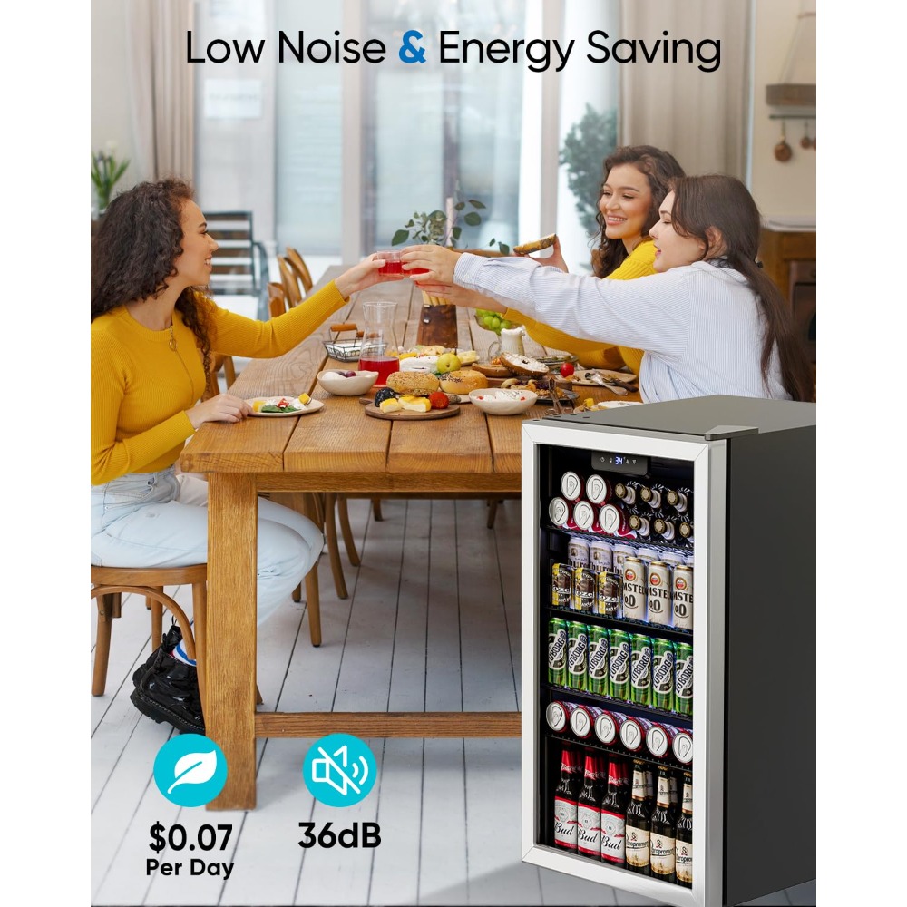 3.2 Cu.Ft Mini Fridge with Gla - Wine Beer Mini Fridge ulasan dan harga