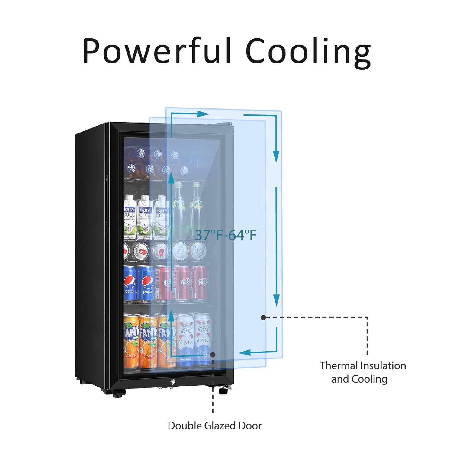 Beverage Refrigerator, 3.2 Cu. - Wine Beer Mini Fridge ulasan dan harga