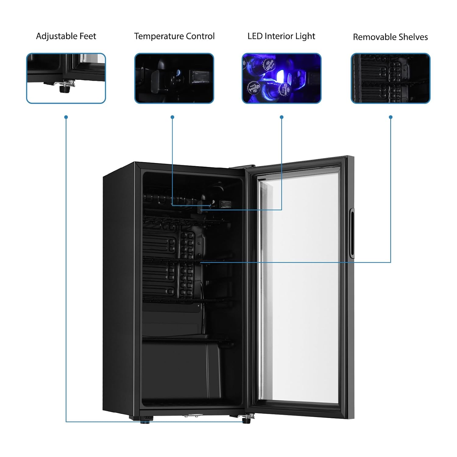 Beverage Refrigerator, 3.2 Cu. - Wine Beer Mini Fridge ulasan dan harga