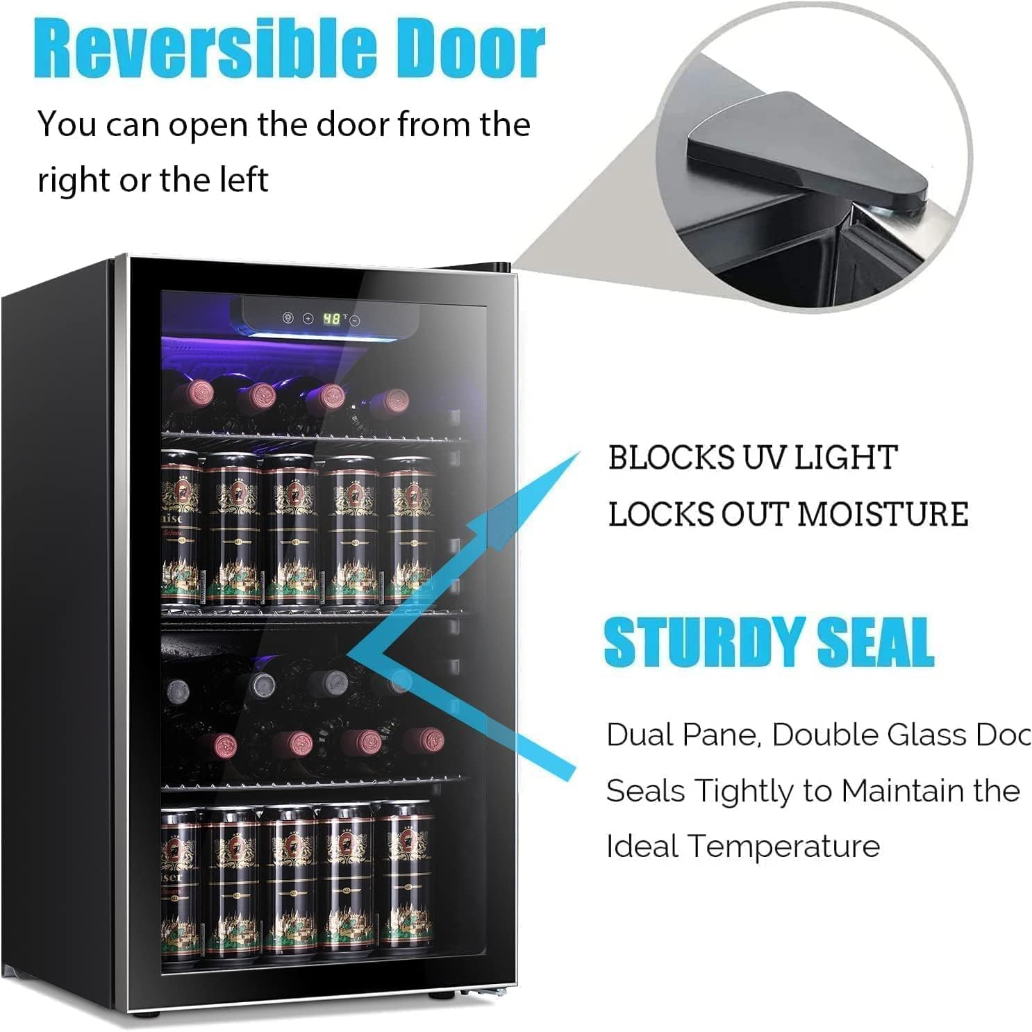 26 Bottle 130 Can Wine Cooler/ - Wine Beer Mini Fridge ulasan dan harga