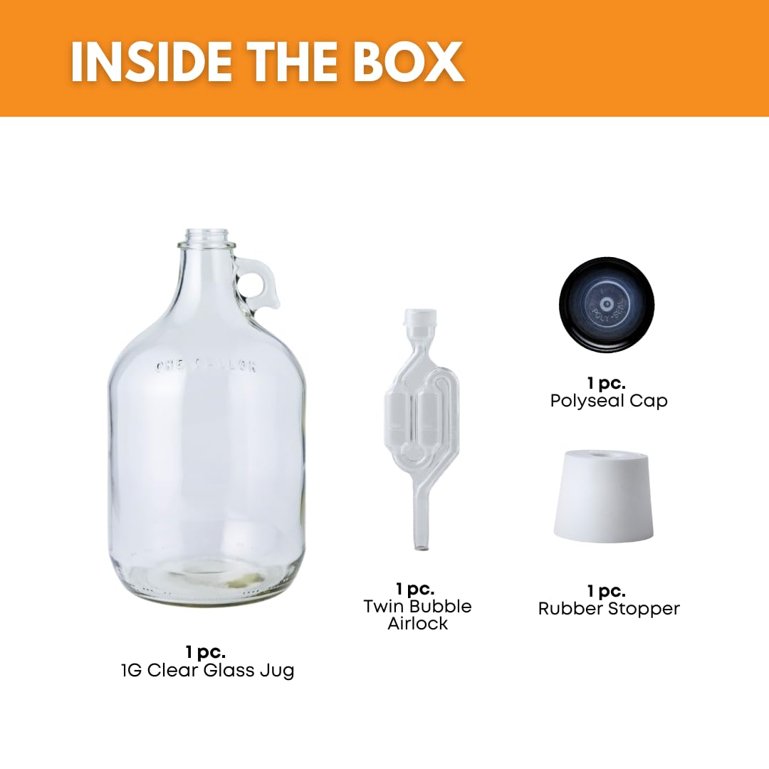 1 Gallon Glass Jug with Airloc - Wine Beer Cider ulasan dan harga