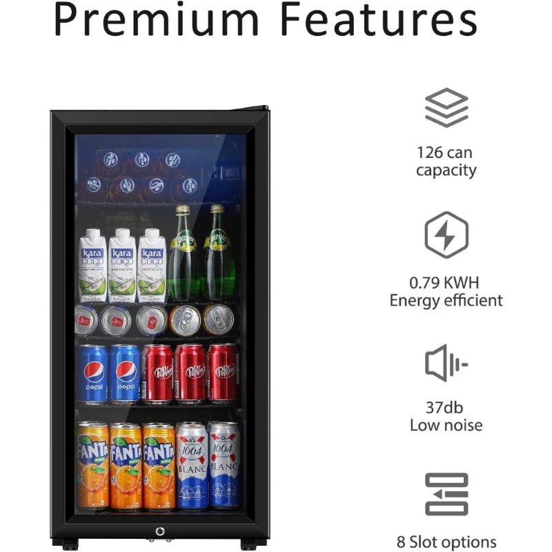 Beverage Refrigerator, 3.2 Cu. - Wine Beer Mini Fridge ulasan dan harga
