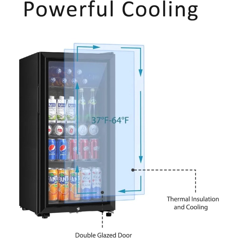 Beverage Refrigerator, 3.2 Cu. - Wine Beer Mini Fridge ulasan dan harga