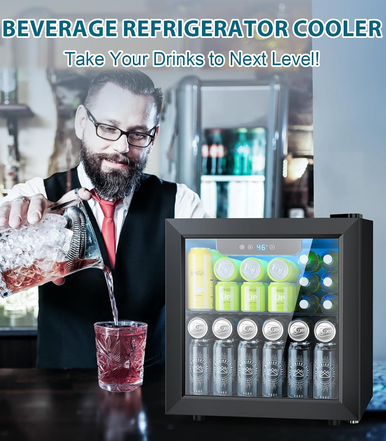 50 Cans Beverage Refrigerator  - Wine Beer Mini Fridge ulasan dan harga