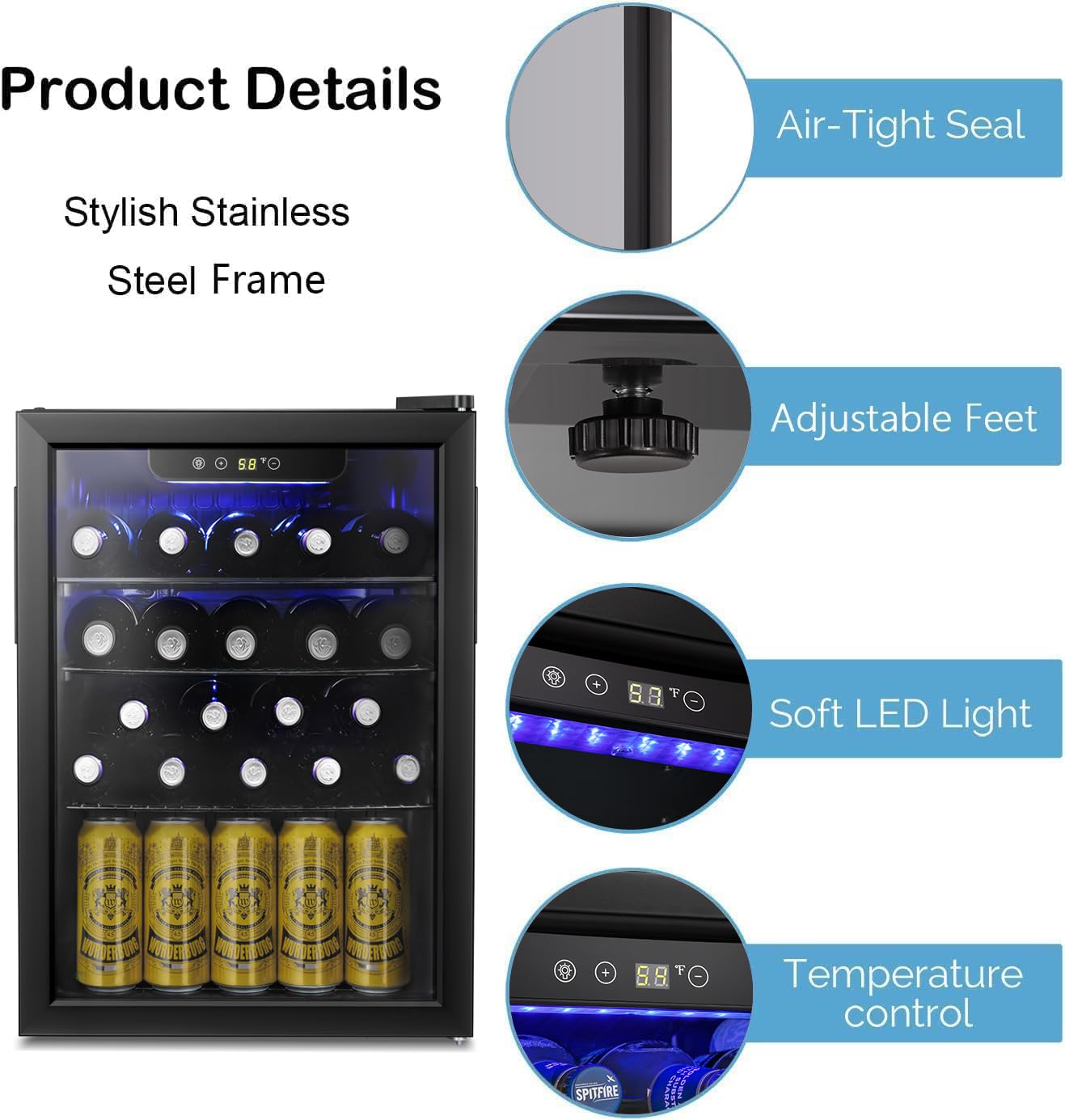 16 Bottle Wine Cooler/Cabinet  - Wine Beer Mini Fridge ulasan dan harga